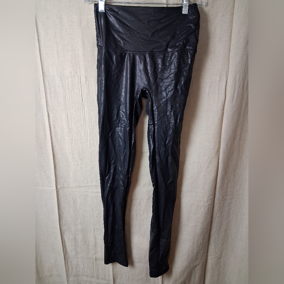 Jane and Bleecker Black Leggings Large Leather - Picture 1 of 3